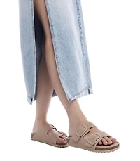 Women's Footbed Sandals with two buckles Refresh By Xti