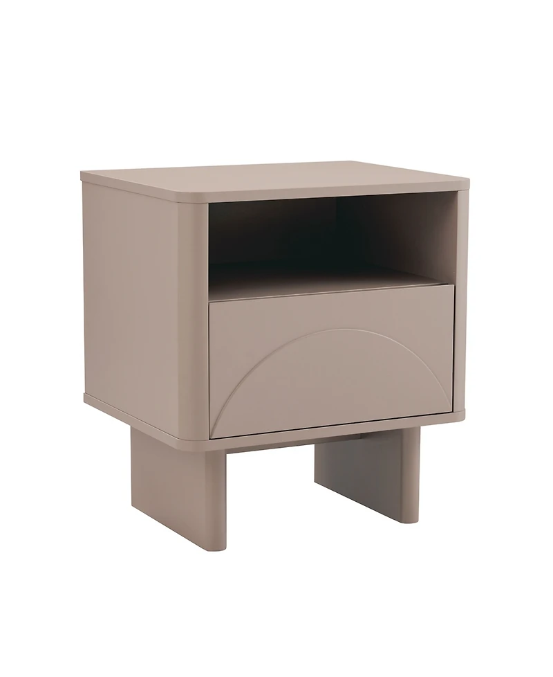 Manhattan Comfort Ella 19.7" Modern 2-Full Extension Drawer Nightstand
