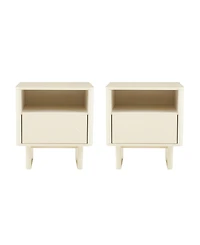 Manhattan Comfort Ella 2-Pc. 19.7" Modern 2-Full Extension Drawer Nightstand Set