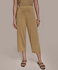 Donna Karan New York Women's Cropped Metallic Knit Pull-On Pants
