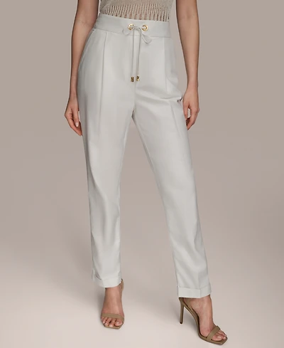 Donna Karan New York Women's Drawstring Cuffed Ankle Pants