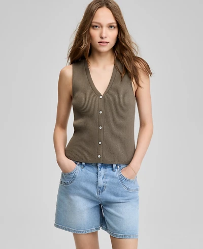 And Now This Women's Ribbed Sweater Vest, Exclusively at Macy's