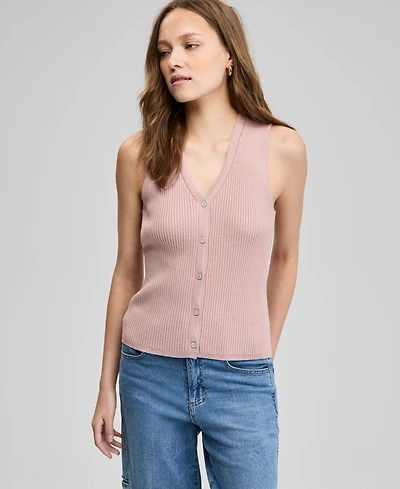 And Now This Women's Ribbed Sweater Vest, Exclusively at Macy's
