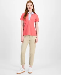 Tommy Hilfiger Women's Mixed Media Cornell Polo Shirt