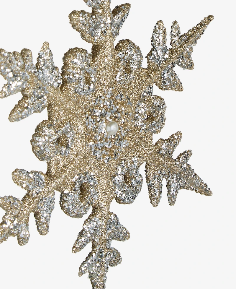 Holiday Lane Christmas Giltters Silver Snowflake Ornament, Macy's Exclusive