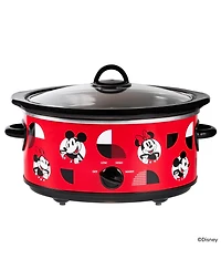 Uncanny Brands Mickey Mouse and Minnie Mouse 5-Quart Slow Cooker