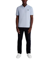 Karl Lagerfeld Paris Men's Short Sleeve Head Logo Pique Polo Shirt