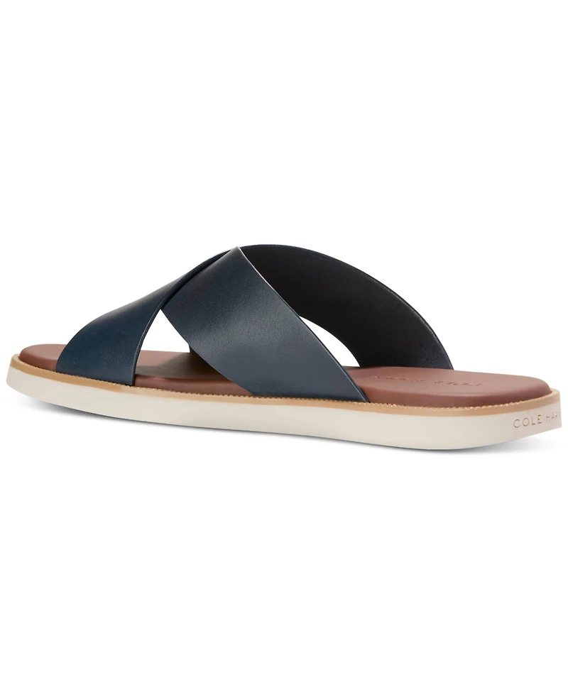 Cole Haan Men's Nantucket Cross Strap Slip-On Slide Sandals