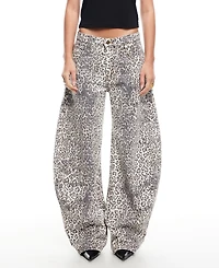 Lioness Women's Leopard-Print Horseshoe Jeans