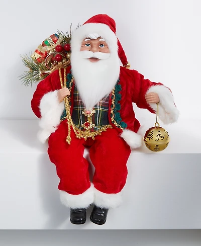 Holiday Lane Heritage Sitting Santa Decor, Macy's Exclusive