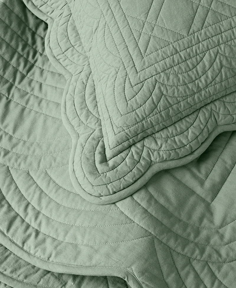 Charter Club Bailey Scallop 3-Pc. Quilt Set, Full/Queen, Exclusively at Macy's