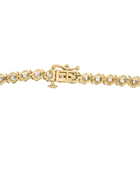 Diamond Swirl Link Tennis Bracelet (2 ct. t.w.) in 10k Gold, Exclusively at Macy's