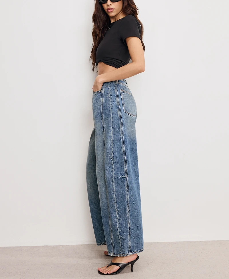 Good American Women's Good Extreme Barrel Jeans