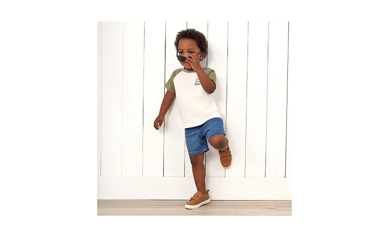 Gerber Baby Gender Neutral Denim Shorts, Light Wash