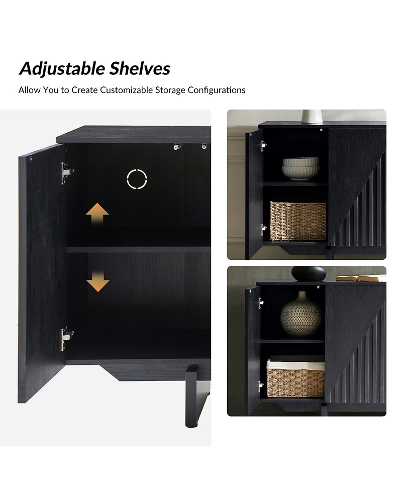 Modern Adamo 58"Wide 4 door Sideboard