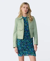 Furniq Uk Women's Bomber Leather Jacket, Created for Macy's