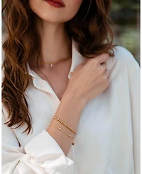 Vincero Women's The Sapphire Trio Bracelet in 14K Gold Over Stainless Steel