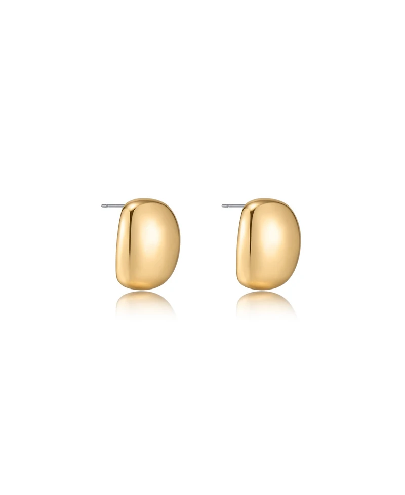 Ettika Minimal Curved Square Stud Earrings