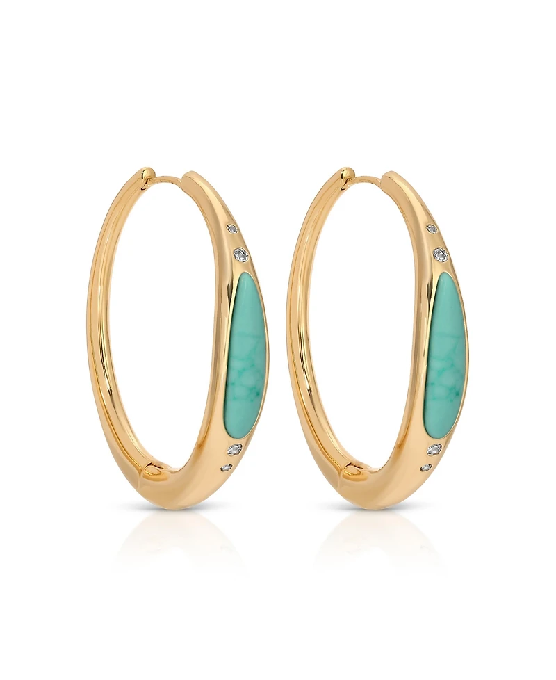 Ettika Turquoise Solstice Hoops