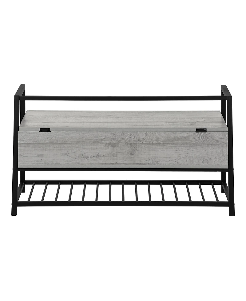 Storage Bench with Flip Top for Entryway Bedroom or Living Room Seating