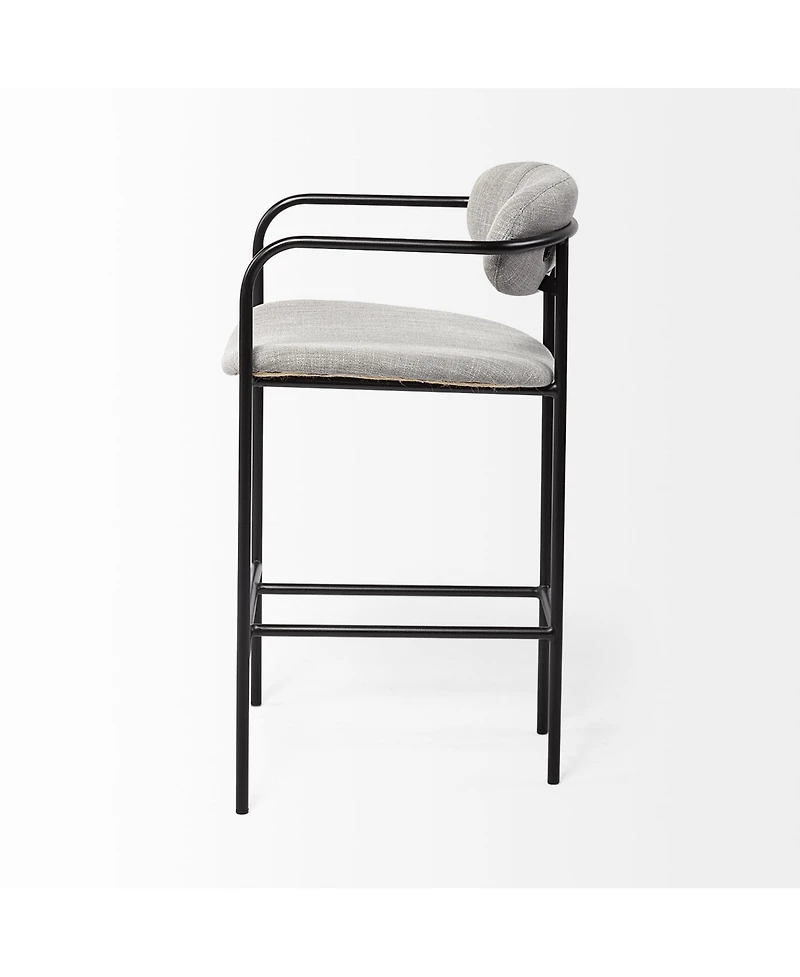 Upholstered And Metal Counter Height Bar Chair