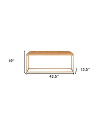 Fabric Upholstered Bench for Bedroom Seating or Decorative Accent