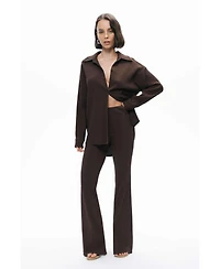 Nocturne Women's Crumpled Fabric Draped Shirt