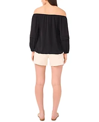 Vince Camuto Women's Off-The-Shoulder Pleated-Sleeve Top