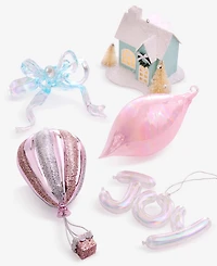 Holiday Lane Pastel Shine Pink Bathtub Santa Ornament, Macy's Exclusive