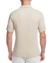 Weatherproof Vintage Men's Short Sleeve Waffle Polo Shirt