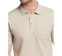 Weatherproof Vintage Men's Short Sleeve Waffle Polo Shirt