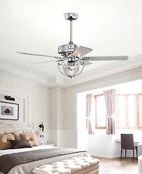 Home Accessories 52" Santana 3-Light Indoor Ceiling Fan Chandelier