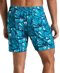 Original Penguin Men's Agave-Print Tile Swim Shorts