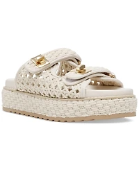 Steve Madden Women's Bigschmona Platform Buckle Footbed Slide Sandals