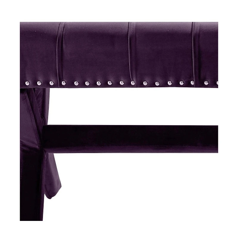 Upholstered Velvet Bench – Elegant Bedroom or Entryway Seating with Soft Cushion and Sturdy Frame