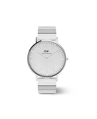 Daniel Wellington Men's Analog Silver Tone Stainless-Steel Watch, 40mm