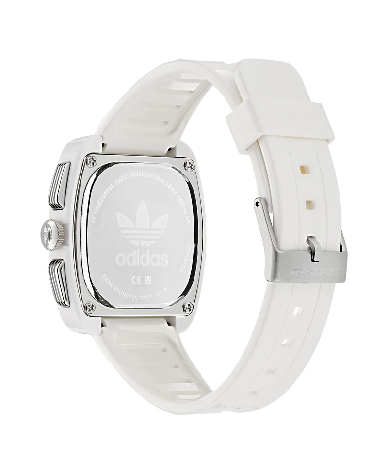 adidas Unisex Chronograph White Polyurethane Watch, 39mm