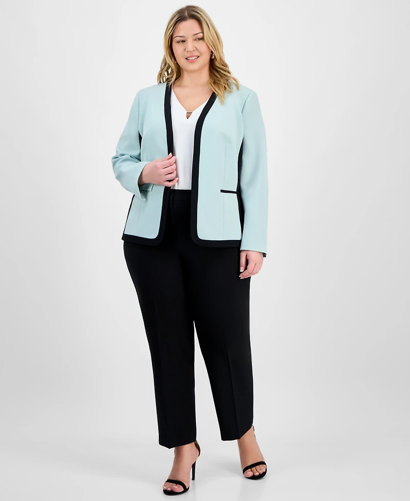 Kasper Plus Open-Front Jacket
