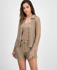 Guess Womens Bella Knit Shirt Tank Top Shorts