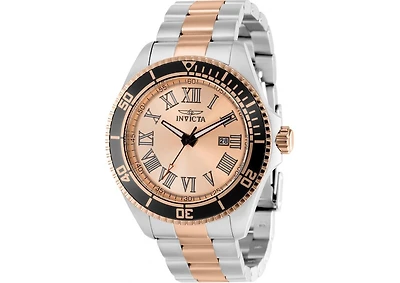 Invicta Men's 15001 Pro Diver Quartz 3 Hand Rose Gold Dial Watch