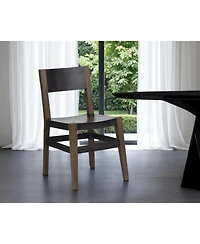 Metal and Wood Open Back Dining Chair for Industrial Style Seating