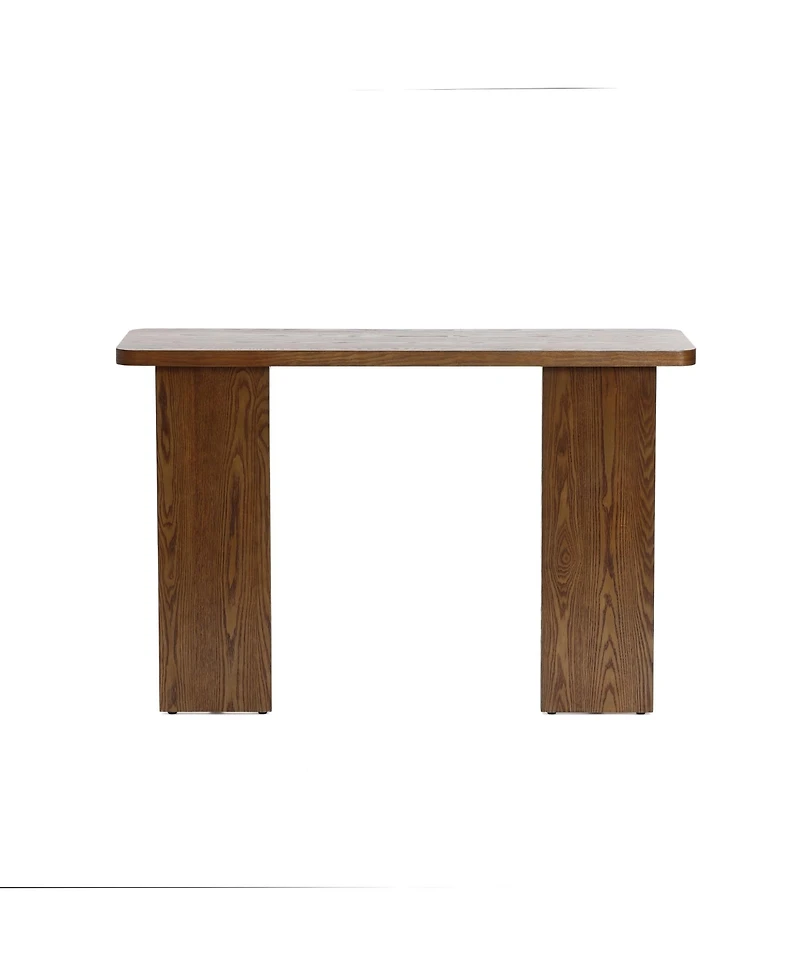LuxenHome 46-Inch Wide Wood Console Table in Walnut Finish