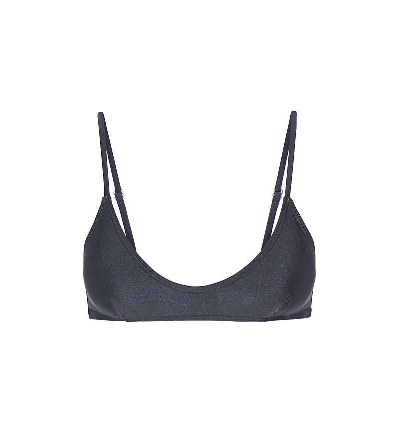 Lscn by Lascana Women's Shimmer Scoop Neck Bikini Swimsuit Top Bra Sizing