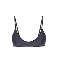Lscn by Lascana Women's Shimmer Scoop Neck Bikini Swimsuit Top Bra Sizing