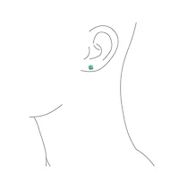 Bling Jewelry 1CTW Round Cubic Zirconia Solitaire Cz Stud Earrings .925 Sterling Silver 7MM