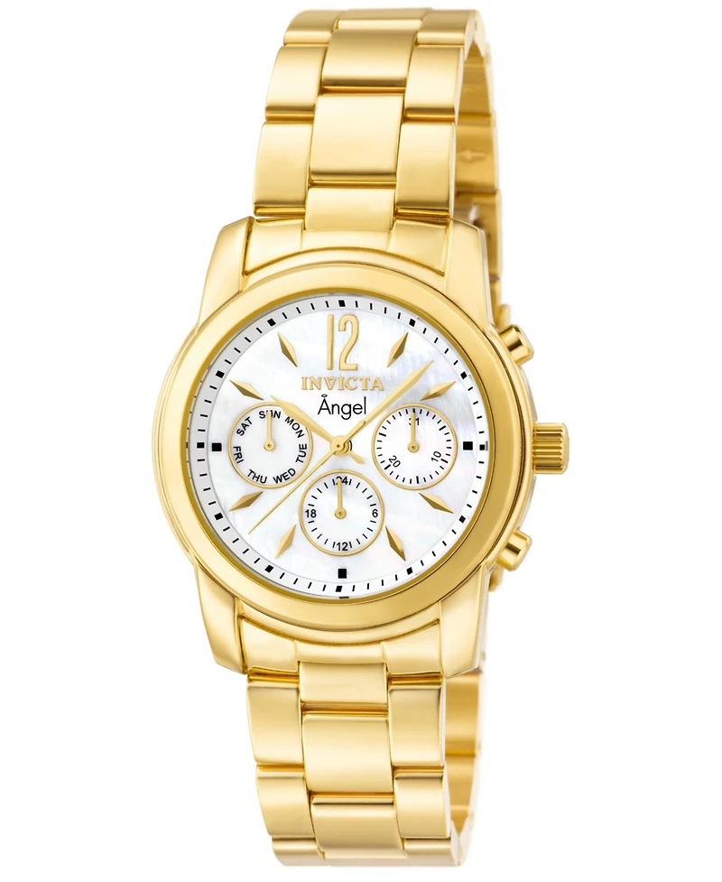 Invicta Women's 0465 Angel Quartz Chronograph White Dial Watch
