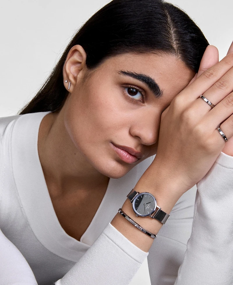 Daniel Wellington Women's Analog Silver Tone Stainless-Steel Watch, 28mm