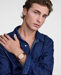 Daniel Wellington Men's Analog Brown Leather Watch, 32mm