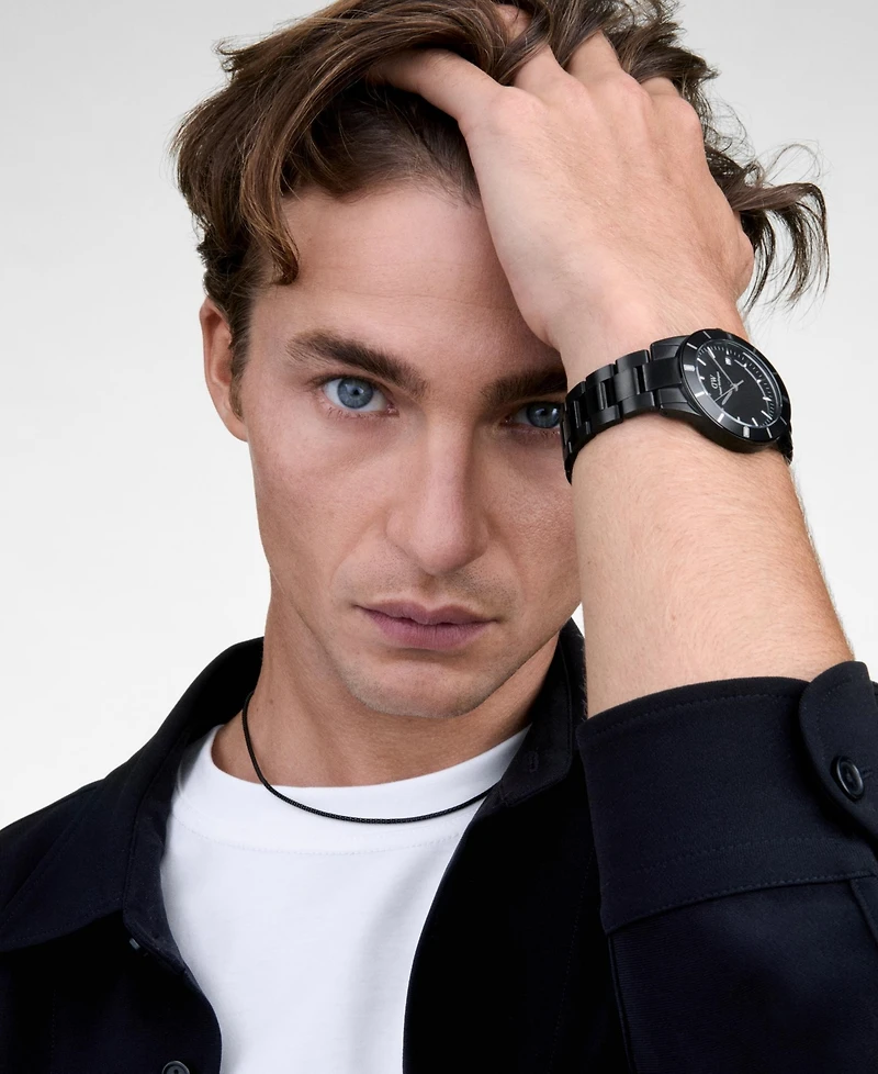 Daniel Wellington Men's Analog Black Stainless-Steel Watch, 40mm