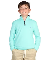 Tailorbyrd Boys Contrast Trim Modal Quarter-Zip